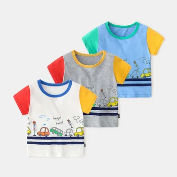 

Promotion NEW 2020 Children T-shirts Fashion Design Cartoon style Cotton Short-sleeved Boy's T-shirts Clothing