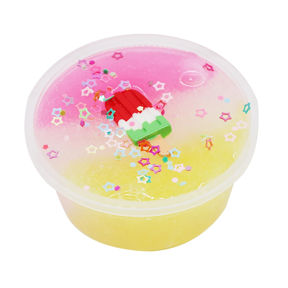 Смешивание цвета прозрачный кристалл Squishial мороженое слизи грязь DIY Игрушка снятие стресса отличный снятие стресса для взрослых и детей