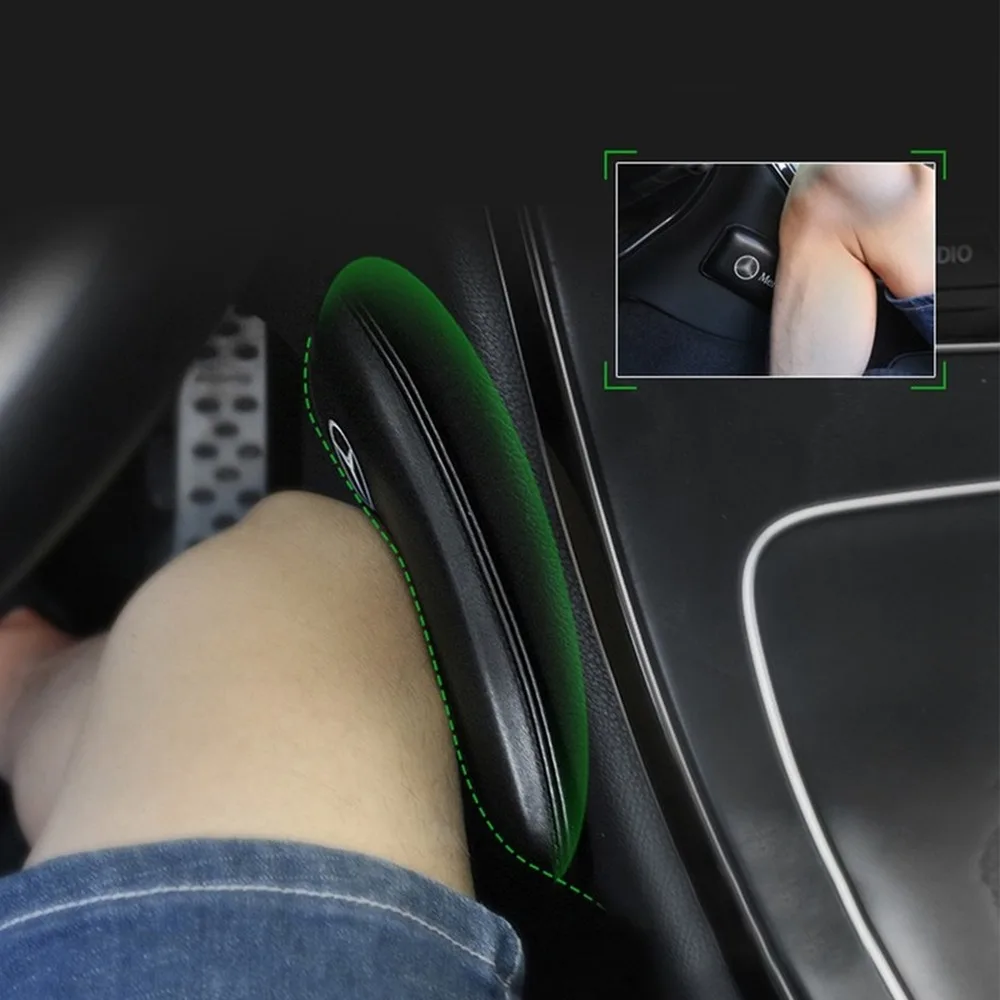 

Universal Leather Knee Pad Car Interior Pillow Comfortable Elastic Cushion Memory Foam Leg Pad Thigh Support Car Accessories