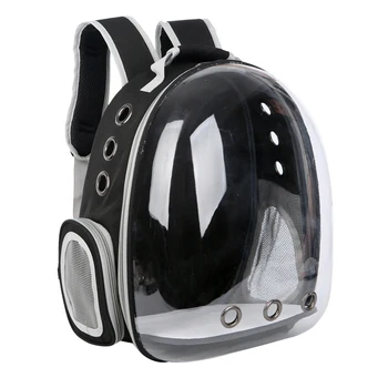 

Dog Cat Transparent Space Capsule Breathable Shoulder Bag Pet Outside Travel Portable Carry Backpack Dogs Cat Carrying Cage Blac