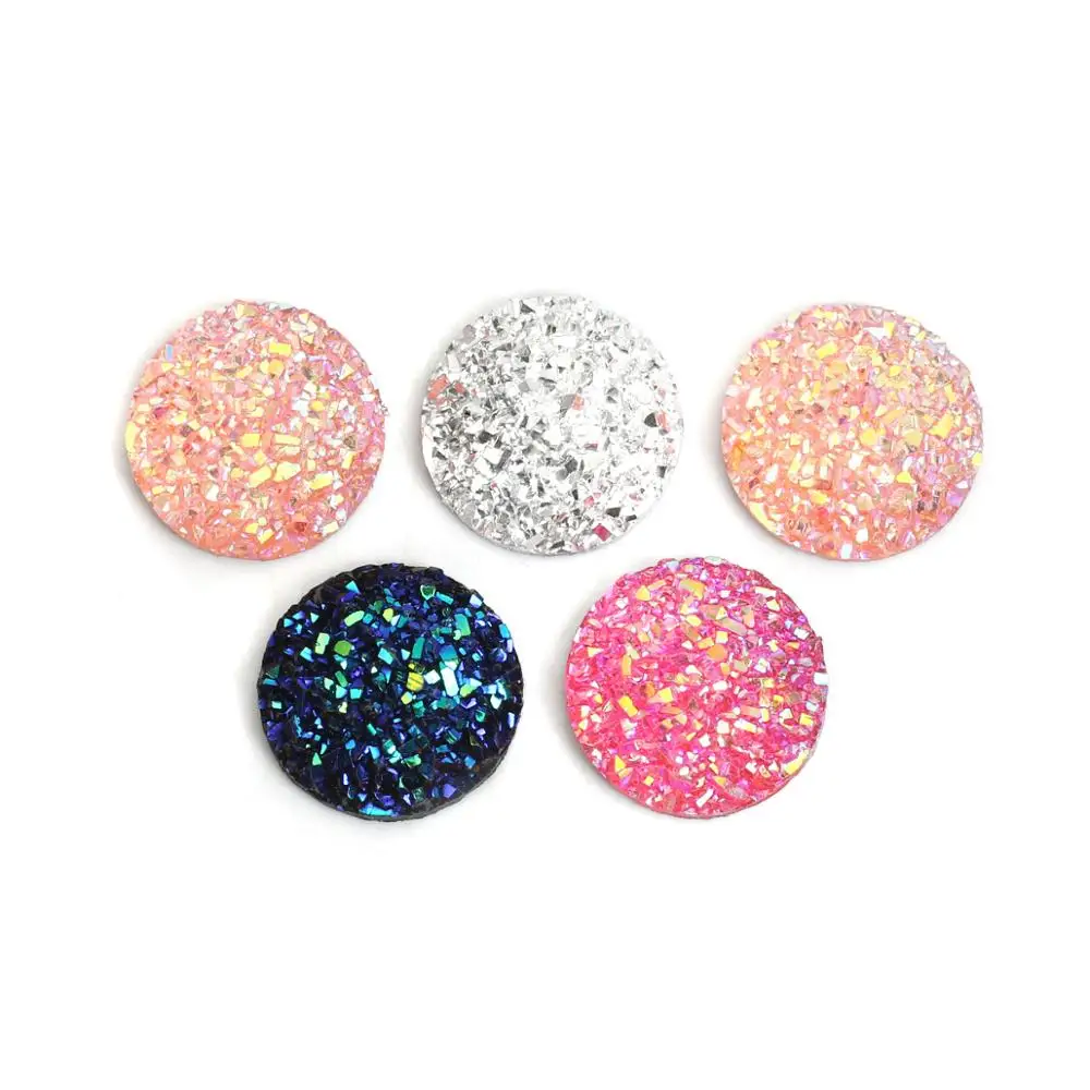 DoreenBeads модные круглые ювелирные изделия из смолы друзы купольное уплотнение