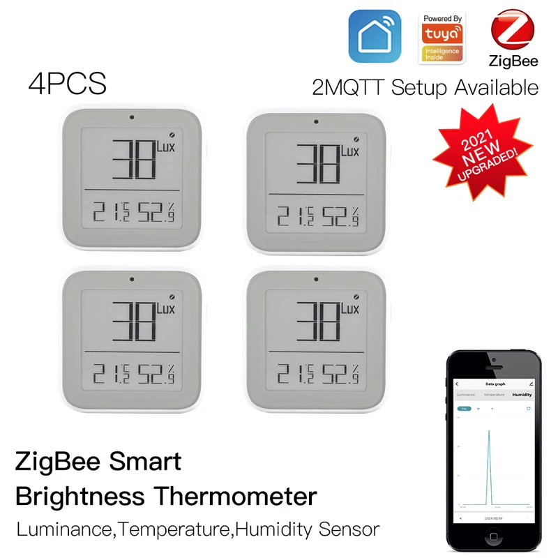 MOES Zigbee Smart Brightness Thermometer Real-time Light Sensitive  Temperature and Humidity Detector - Values jumping to zero - Zigbee - Home  Assistant Community