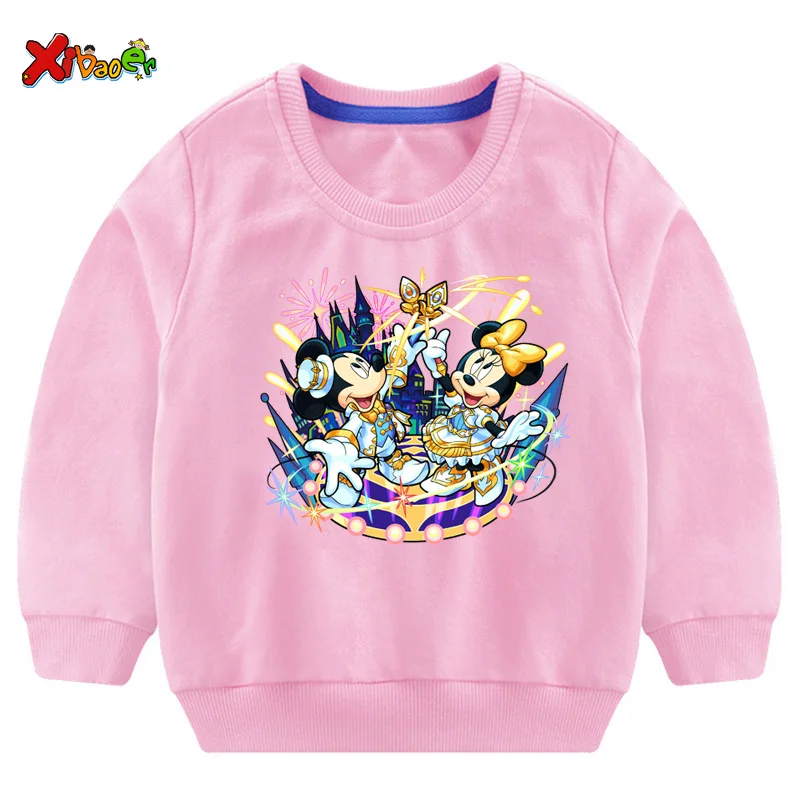 Baby Girls sweatshirts toddler boy hoodie Pullover Printed cute long sleeves children kids new fashion 2T - Цвет: sweatshirt pink