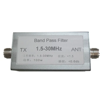 

1.5-30MHz 100W Band Pass Filter BPF for Reduce Shortwave Interference Ham Radio