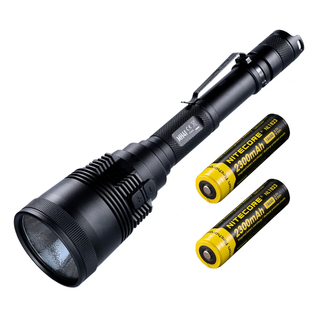 MH41 NL1823 NITECORE MH41 перезаряжаемый фонарик CREE XHP50 светодиодный Макс 2150 люмен луч бросок 495 м тактический фонарь охотничий прожектор - Испускаемый цвет: MH41 NL1823