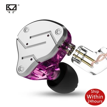 

KZ ZSN 1BA+1DD Hybrid In Ear Earphone HIFI DJ Monito Running Sport Earphone Headset Earbud Noise reduction for ZS10 Pro ZS3 ZS6