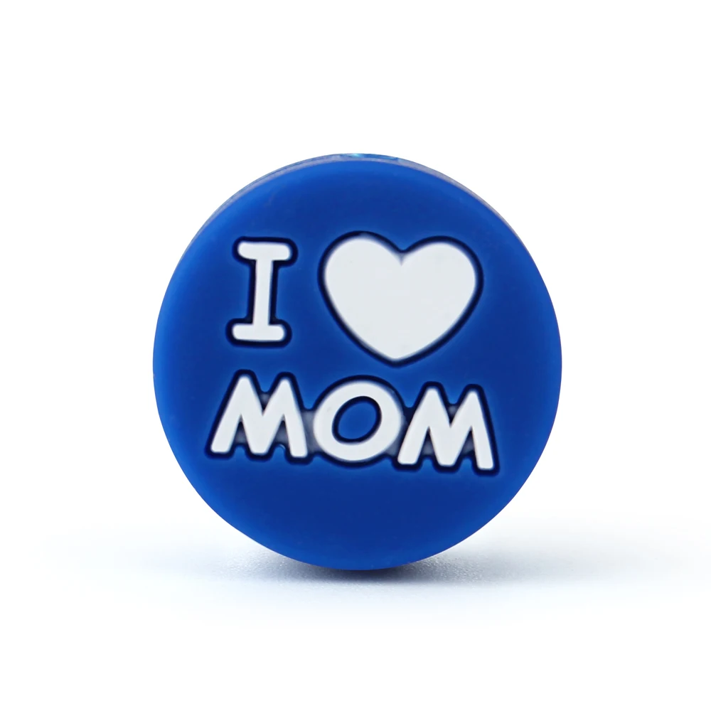09 Keep& Grow 10 шт Силиконовые Бусины Mini I Love Mom силиконовые бусины для прорезывания зубов силиконовые грызуны DIY Изготовление ожерелья подвеска детские товары - Цвет: 09