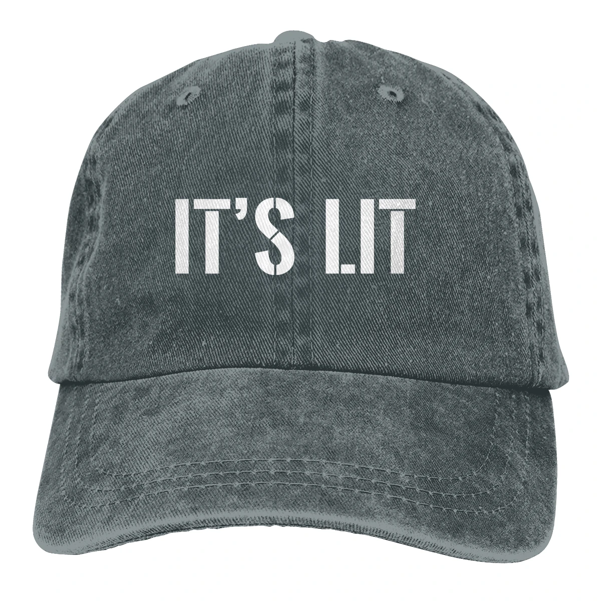 It's Lit Casquette Deep Heather Мужская и женская джинсовая бейсболка с завязками Регулируемая Кепка для папы и гольфа