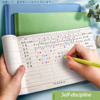 

2021/ Planner Accessories Budget Book Diary Agenda Planner Notebook Daily Time Self-Discipline Clock-in Schedule Learning Time