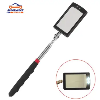 

Vehicle Bottom Led Telescopic Nonslip Inner Wall Inspection Mirror Dual Ball Joint 360 Degree Rotating Car Detection Tool