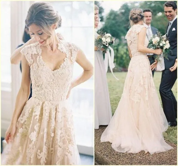vestido de noiva, поступление, стиль кантри, рукав-крылышко, v-образный вырез, цветное кружевное свадебное платье с аппликацией, платья для матери невесты