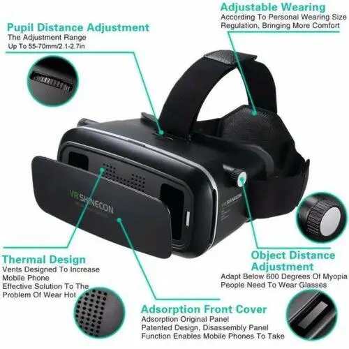 VR очки для видеоигр 3D виртуальной реальности гарнитура Android iPhone Samsung|3D реальности|
