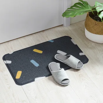 

Household Dust-Removing Floor Door Kitchen Non-Slip Mat PVC Eco-Friendly Geometric Pastoral Machine Made Large Soft Bath Mat