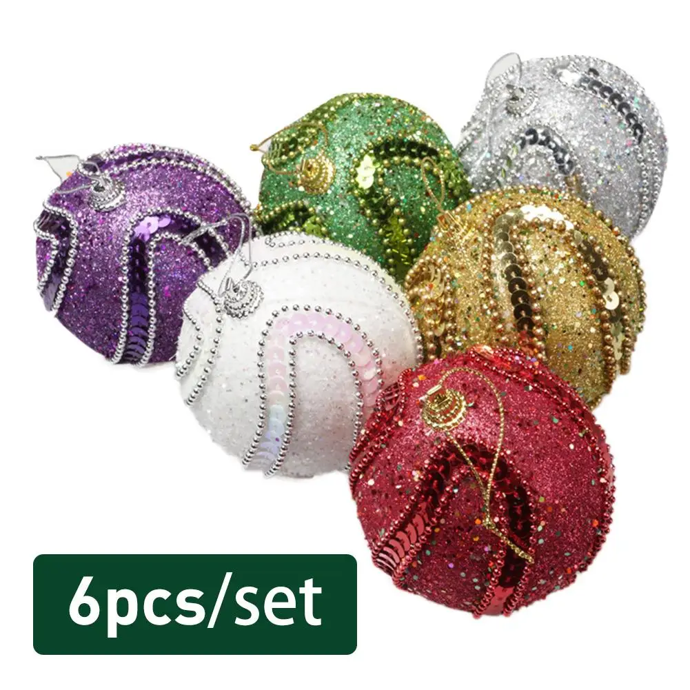 6 шт. Рождественский шар цветной подвесной кулон для украшения рождественской