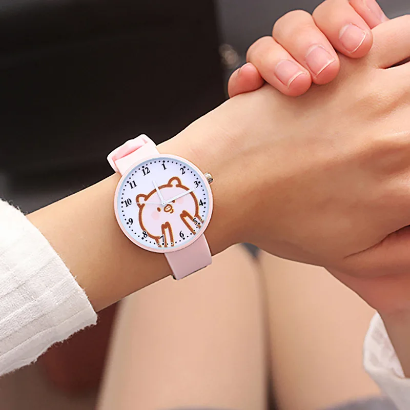 Женские часы с милой Свинкой, спортивные Мультяшные часы для отдыха, яркие цвета, желе, силиконовые кварцевые наручные часы для девушек, женские часы, подарок