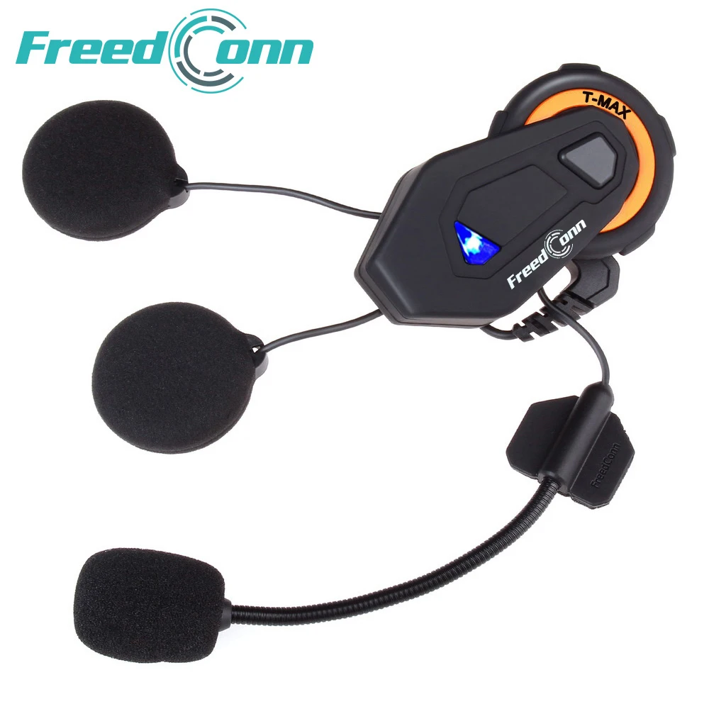 Freedconn T-max Интерком 6 Rider talk 1000m шлем наушники fm-радио Bluetooth 4,1 динамик для мотоцикла гарнитура мягкий жесткий микрофон - Цвет: hard mic