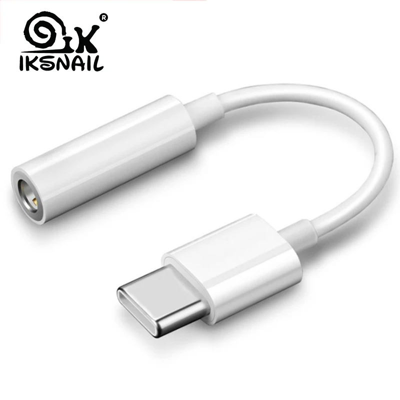 

IKSNAIL USB Type-C to 3.5mm Headphone Jack AUX Audio Cable Adapter For Samsung Oneplus Nokia Xiaomi Huawei Type C Smart Phones