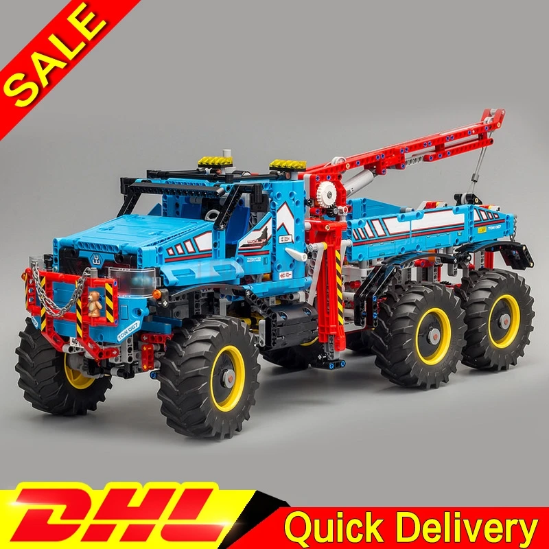 

LP 20056 Technic Kits The Ultimate All Terrain 6X6 Remote Control Truck Set Building Blocks Bricks LPings Toys Clone 42070