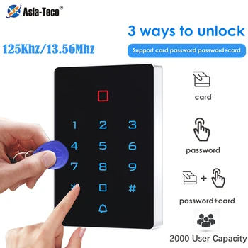 125Khz 13.56Mhz Rfid Card Smart Lock Door Access Control System Standalone RFID Keypad Waterproof Optional Access Controller 1