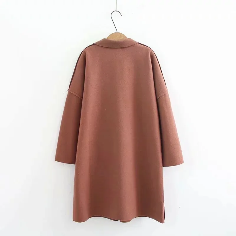 Casaco Feminino, женские XL-4XL больших размеров, Осень-зима, Cassic, простое Свободное пальто, женский халат, верхняя одежда, Manteau Femme