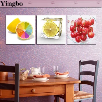 

Triptych,Diamond Embroidery,Ice Fruit Fresh,Diamond Painting,Cross Stitch,Full,square Rhinestone,Needlework,5d,home Decoration