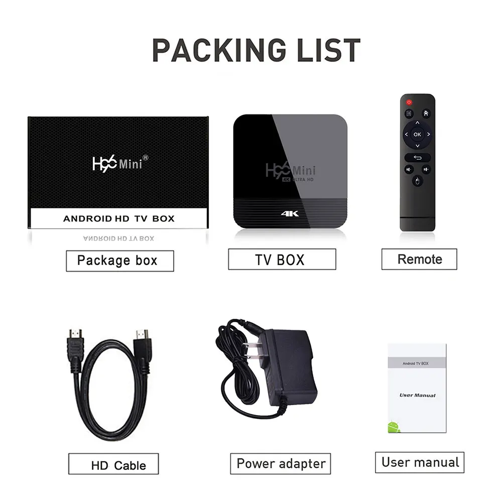 H96 мини H8 Android 9,0 ТВ приставка 2 Гб 16 Гб Rockchip RK3328A 1080p 4K BT Wifi Google Store Netflix H96Mini 1G8G телеприставка