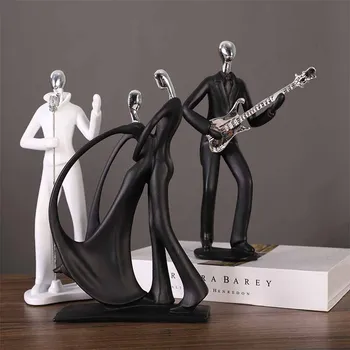 

American Band Character Statue Champion Sculpture Figurine Resin Modern Art Athlete Home Decor Decoration