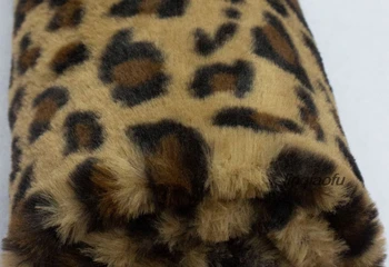 

Thick leopard print rabbit fur fabric, faux fur clothing shoes plush fabric