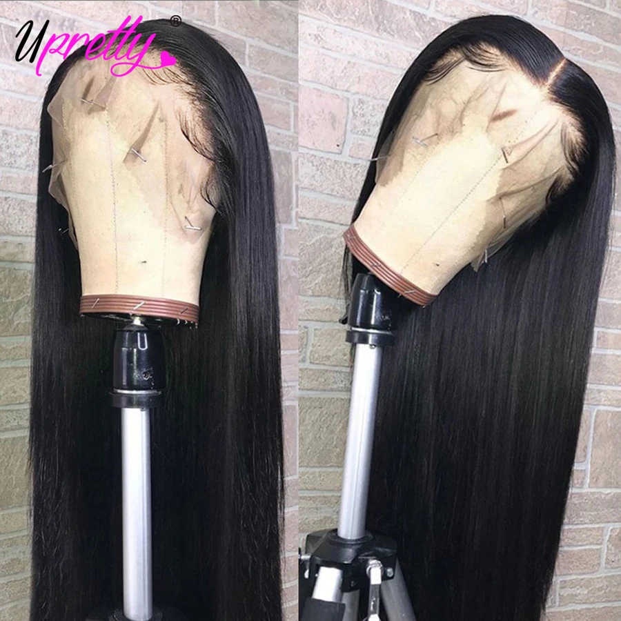 Парик на сетке Upretty Hair 4x4 прямой парик спереди предварительно выщипанный 360