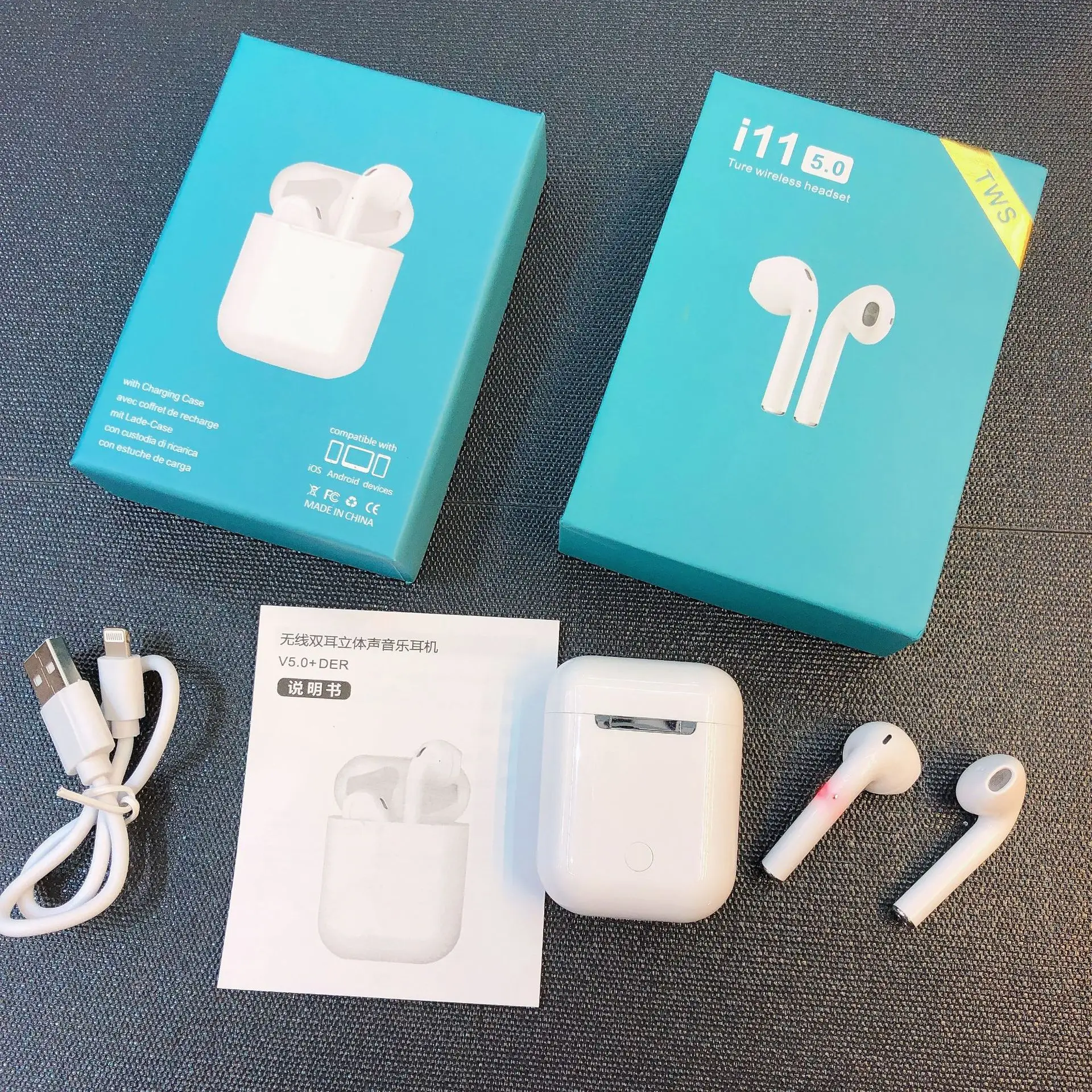 

New i11 TWS Bluetooth 5.0 Wireless Earphones Earpieces mini Earbuds i7s With Mic For iPhone X 7 8 Samsung S6 S8 Xiaomi Huawei LG