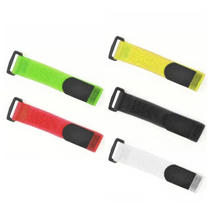 

10 Pcs Fishing Rod Belts Nylon Reusable Bundle Fastening Strap Fishing Belt with Buckle Strapping Tie Accessories