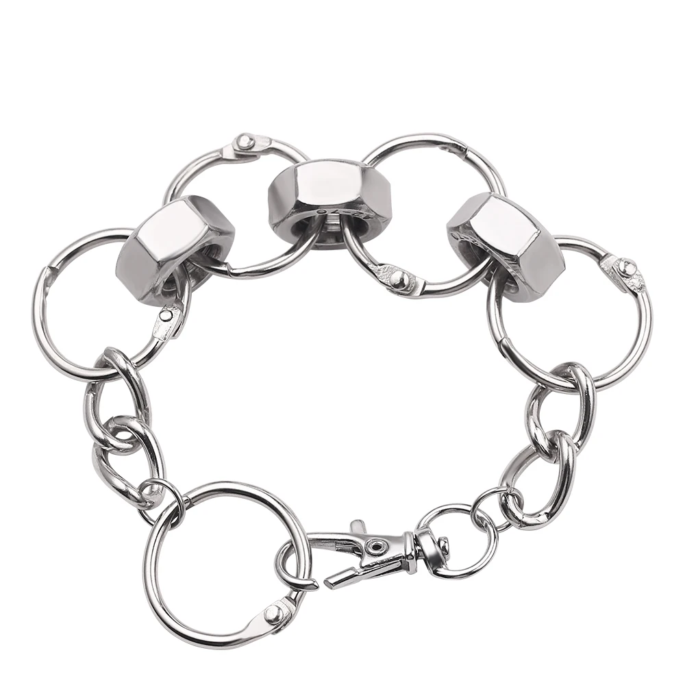 

Wholesale 10PCS/LOT Vintage Punk Silver Alloy Screw Bracelet, Gothic Style, Handmade Special Jewelry Gifts for Men and Women