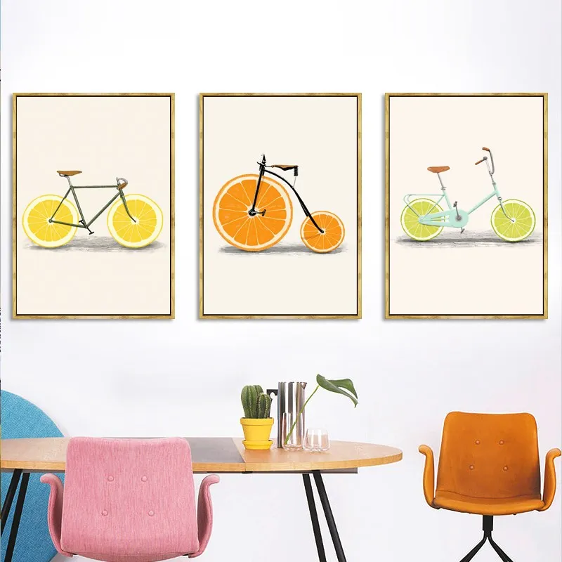 Abstract-Fashion-Bike-Lemon-Orange-Fruit-Print-Canvas-Paintings-Kitchen-Decor-Nordic-Posters-Minimalist-Wall-Art (4)