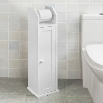Sobuy Frg177 W White Free Standing Wooden Bathroom Toilet Paper Roll Holder Storage Cabinet Buy At The Price Of 48 95 In Aliexpress Com Imall Com