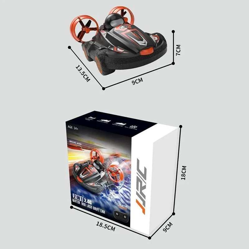 2 IN 1 Amphibious Drift Car Remote Control RC Car USB Boys Outdoor Charger Stunt Hovercraft Car Boat Model RC Toys For Kid W8X2 2 IN 1 Amphibious Drift Car Remote Control RC Car USB Boys Outdoor Charger Stunt Hovercraft Car Boat Model RC Toys For Kid W8X2