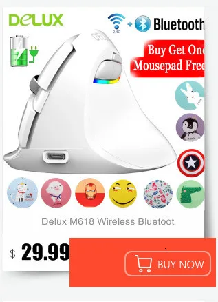 Delux M627 PMW3389 сенсор Проводная+ беспроводная RGB игровая мышь 16000 dpi 8 кнопок левая и правая рука мыши с DIY боковые крылья