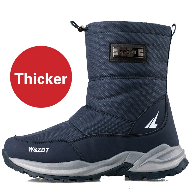 Botas invierno para hombre, calzado antideslizante para caminar al aire libre, botas de nieve de algodón, zapatos informales terciopelo para mantener el calor|Botas de nieve| - AliExpress