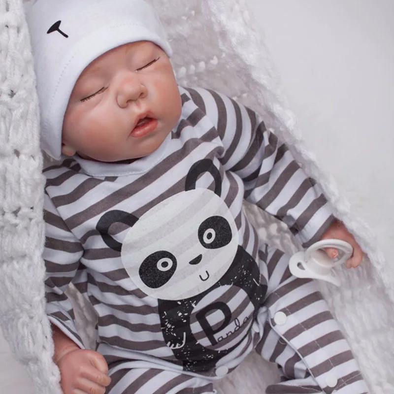 Кукла Bebe Reborn 22 &quotРеалистичная мягкая виниловая силиконовая кукла reborn baby real alive