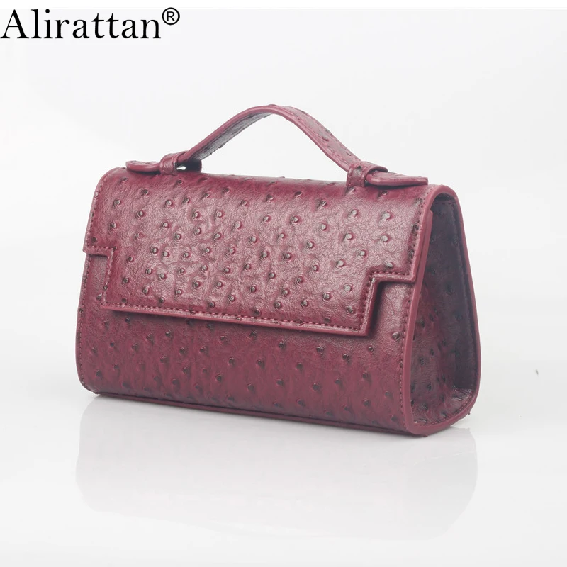 

Women's Bag 2022 New Women's Ostrich Pattern High-Quality Leather Handbag Luxury Brand Party Bag Women's Handbag Wallet