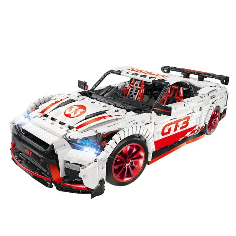 23010 GT-R Technic RC гоночный автомобиль с мотором светодиодный светильник Fuction пульт дистанционного управления MOC-25326 строительные блоки кирпичи игрушки подарки 3408 шт - Цвет: NO RC