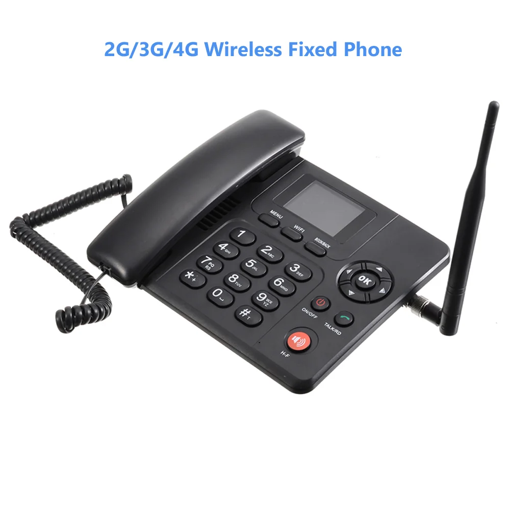 Gsm-teléfono Fijo Con Tarjeta Sim Para El Hogar, Dispositivo Inalámbrico  Con Radio Fm, Identificación De Llamadas, Color Negro - Teléfonos -  AliExpress