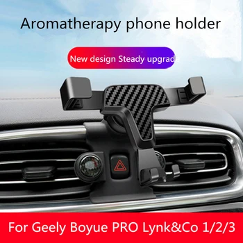 

Gravity Car Air Vent Outlet Dashboard Mobile Cell Phone Holder Reaction Clip Mount Cradle GPS For Geely Boyue Lynk&Co 01 02 03