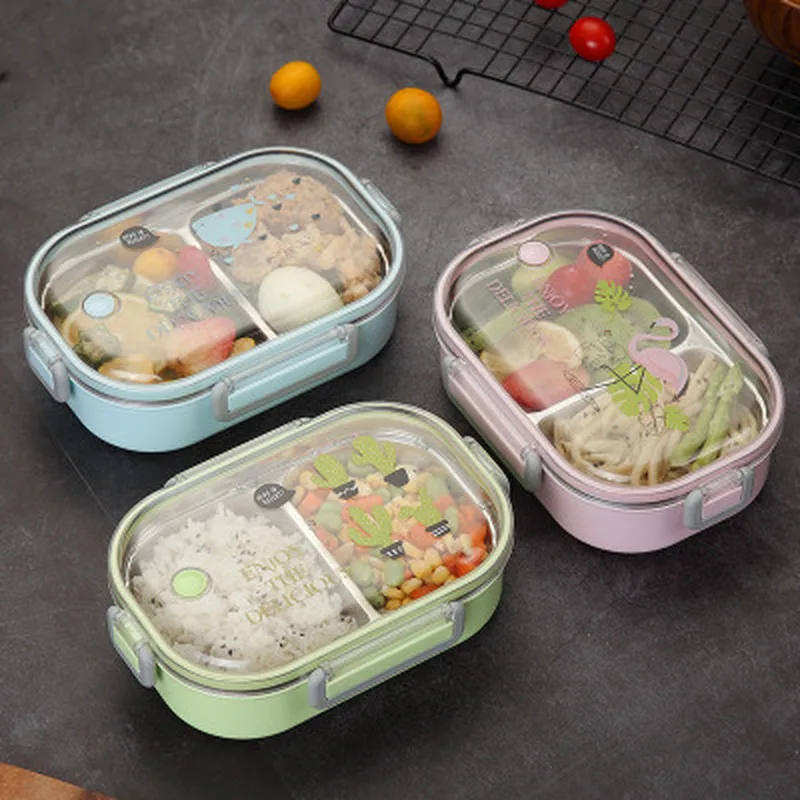 Портативный японский Bento Box с отсеком посуда 304 нержавеющая сталь детский Ланч-бокс микроволновая печь кухонный пищевой контейнер