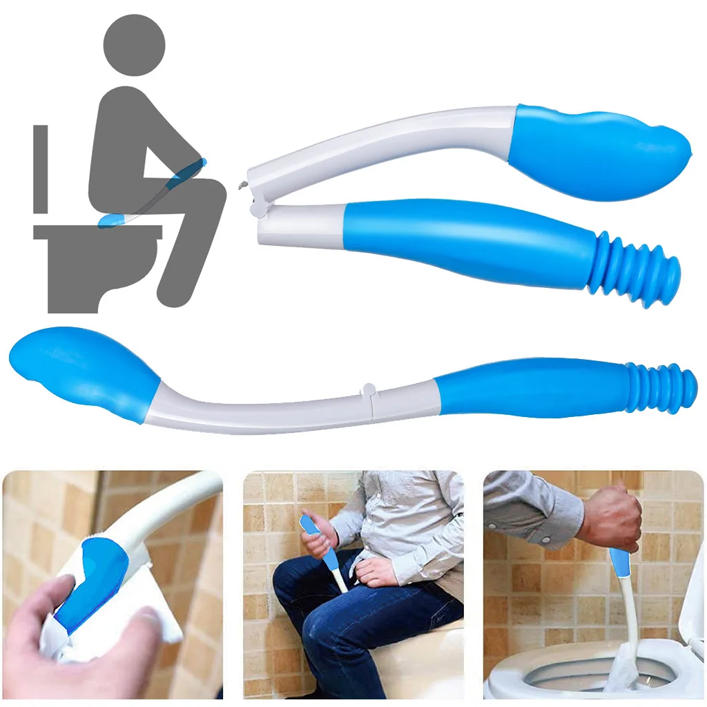 Toilet Aids for Wiping, Wipe Assist Tool Bathroom Wipe Assistance Bottom , Long Reach Comfort Wiper