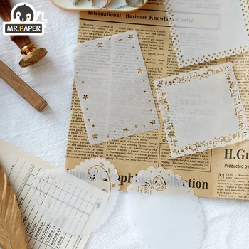

Mr.Paper 30pcs Lace Frame Love Square Loose Leaf Memo Pads Minimalist Write Down Points Artsy Laptop Motorcycle Style Memo Pads