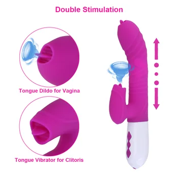 24cm Big Heated Dildo Automatic Stretching Vibrators for Women Clitoral Licks Vaginal Anal Plug Female Masturbator Sex Toys Shop 2