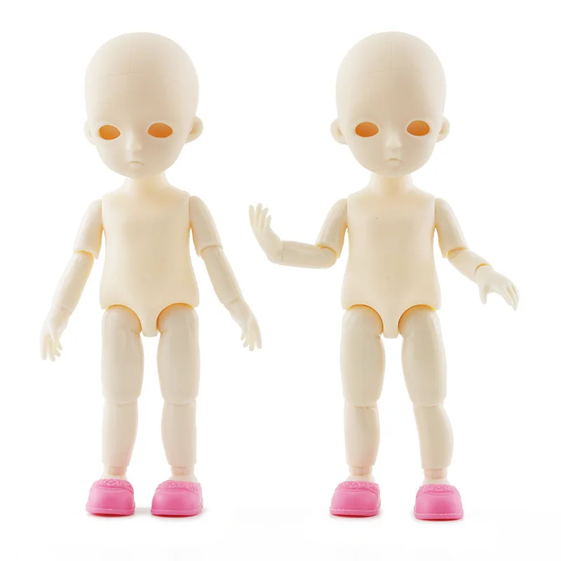 1/12 BJD Dolls 13 Joints Moveable BJD Baby Doll Bald Head 16cm DIY