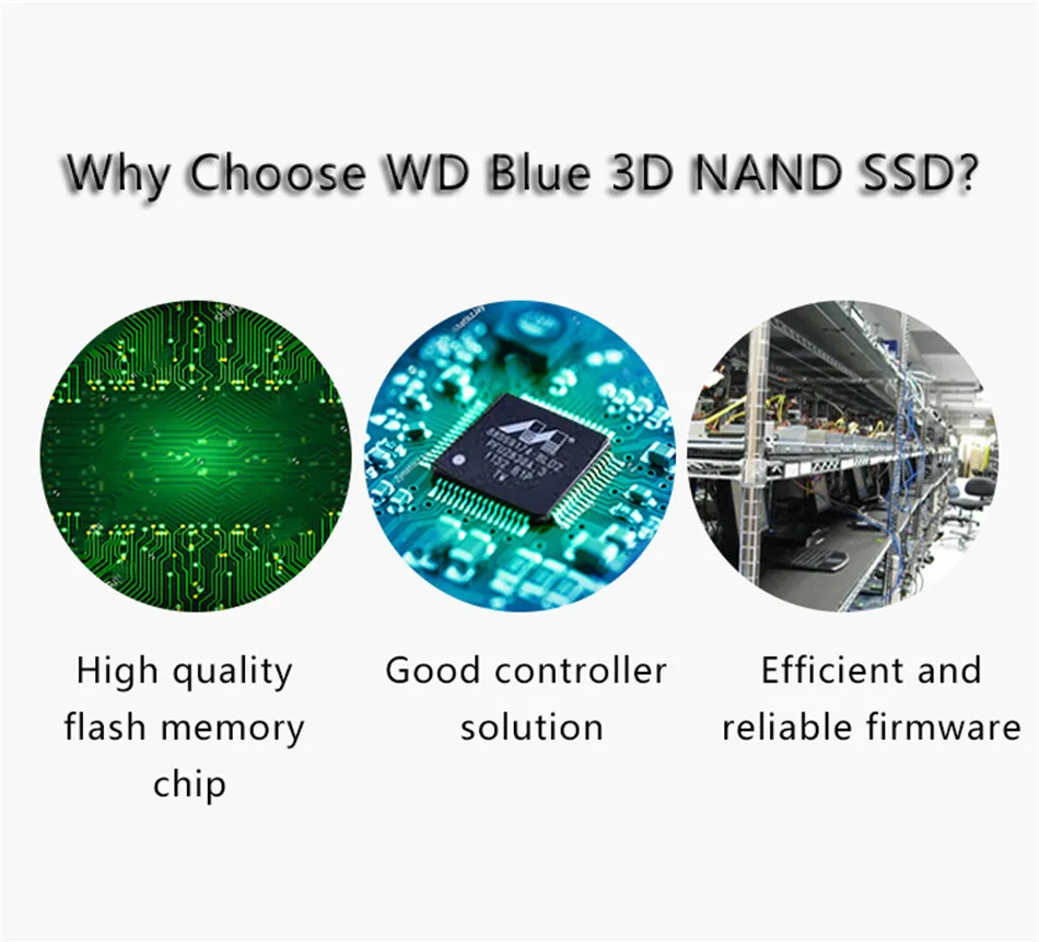 Western Digital SSD 250 ГБ 500 ГБ SATA 3 2,5 дюйма Внутренний твердотельный диск Жесткий диск для ноутбуков PC SSD 2 ТБ 1 ТБ