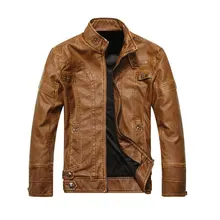 HEFLASHOR модные мотоциклетные кожаные куртки мужские кожаные пальто повседневные тонкие пальто на молнии верхняя одежда куртки с воротником-стойкой