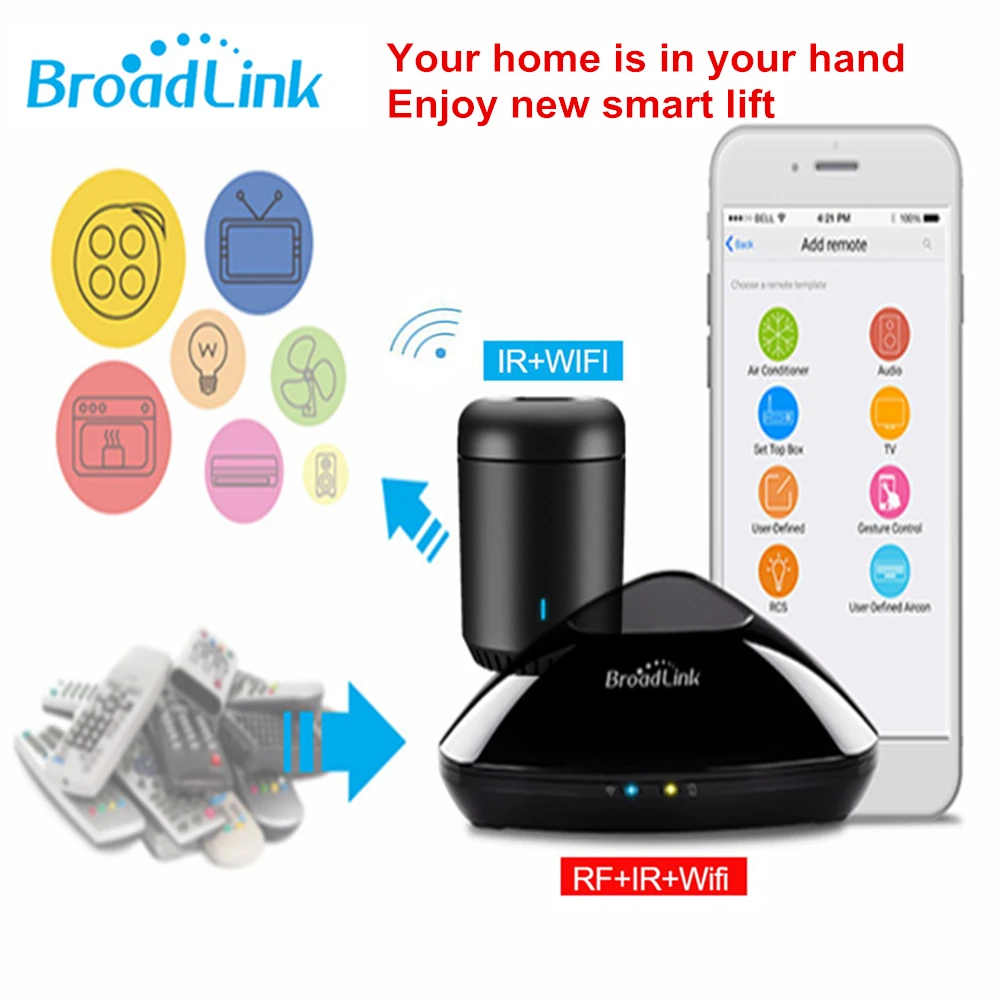 2019 Broadlink Rm Pro + EU Mini3 Slimme Domotica Wifi Ir Rf Universele Afstandsbediening для Intelligente Voor Ios Android|broadlink rm 2